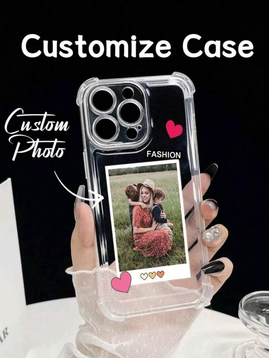 Apple 1pc Aanpasbare Transparante Hartvormige DIY Ontwerp Siliconen Lens Beschermhoes Telefoonhoesje Compatibel met iPhone 16 Pro Max/16 Pro/15 Pro Max/14 Pro Max/13 Pro Max