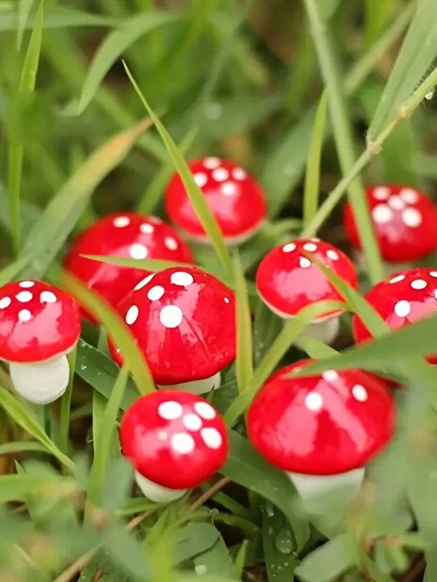 20 Pieces Foam Colored Mini Mushroom Decorations Artificial Mushroom Artworks Micro Landscape Basin Landscaping Christmas Ornaments Decorations Used For Fairy Tale Gardens Moss Landscapes Halloween Decorations And Tabletop Plant Statues
