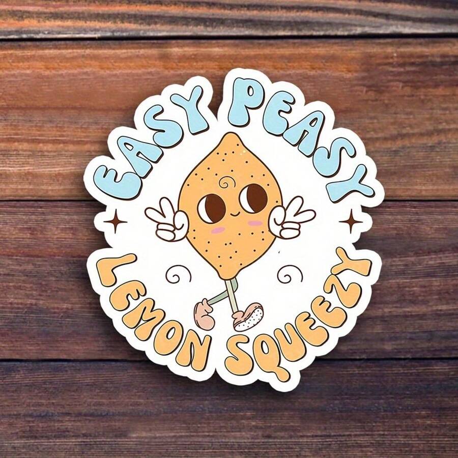 3-Inch "Easy Peasy Lemon Squeezy Funny Vinyl Sticker – Perfect For Laptops, Water Bottles, Journals, And Kitchen Decor | Great For Citrus Fans, Humor Enthusiasts, And Motivational Thinkers | Ideal Gift For Friends, Family, And Co-Workers | Quirky And Bright Sticker For Daily Fun And Citrus-Themed Decor"