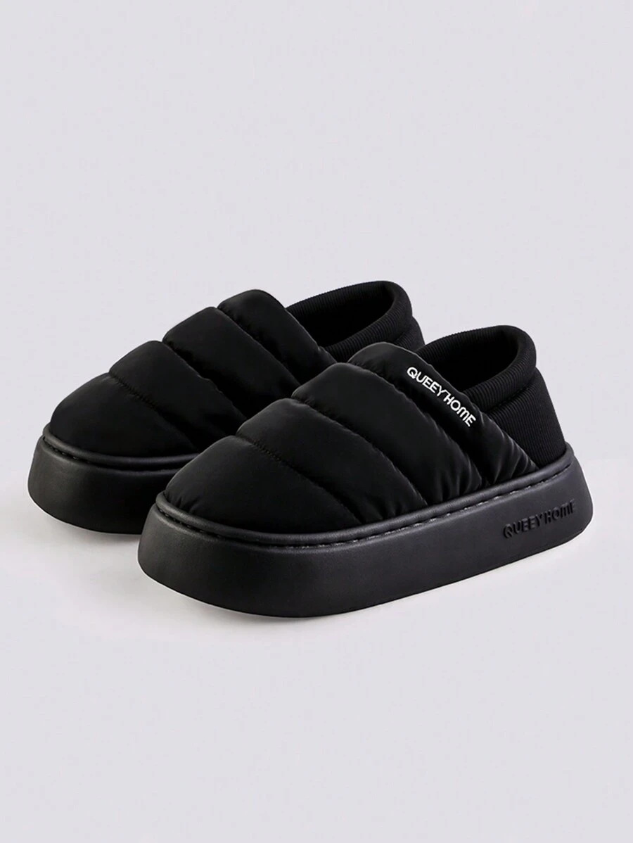 Anti-Slip Maternity Slippers For Women, Indoor Home Warm Padded Water-Resistant Winter Shoes With Covered Heel, Autumn/Winter New