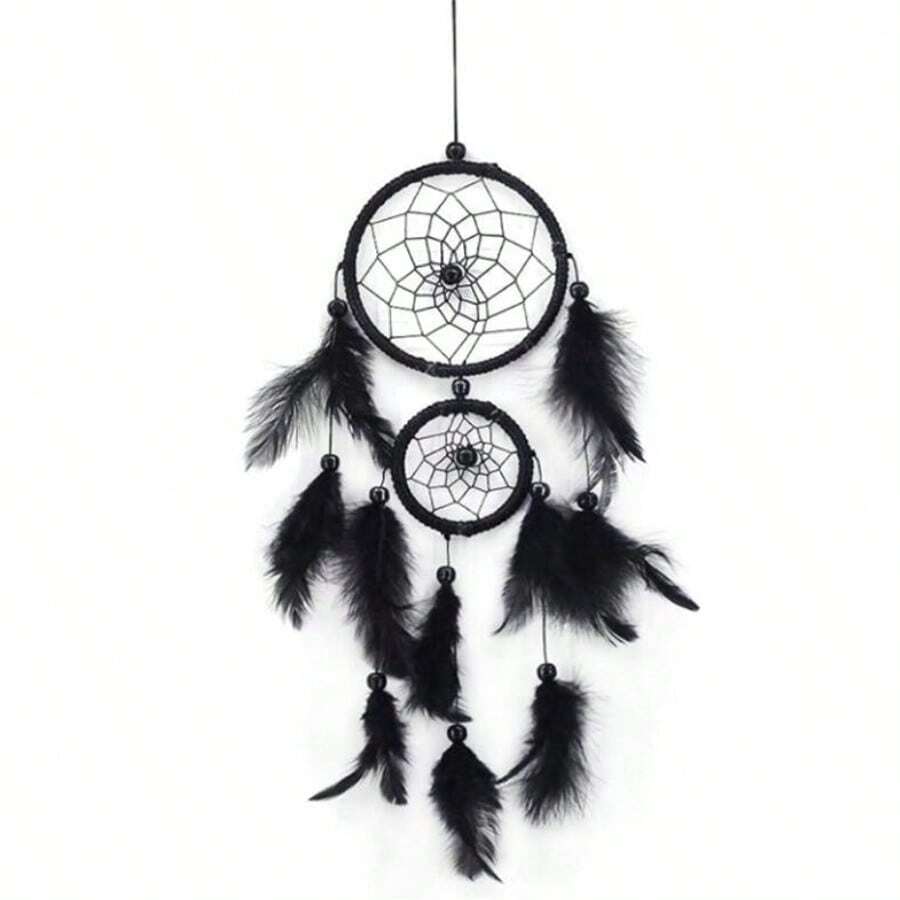 1 Peça Decoração de Casa Ornamento Pendente Filtro de Sonhos, Decoração de Quarto de Menina, Filtro de Sonhos Tecido à Mão com Penas, Sino Eólico, Lindo Presente de Aniversário, Decoração de Casa, Decoração de Quarto, Decoração de Parede