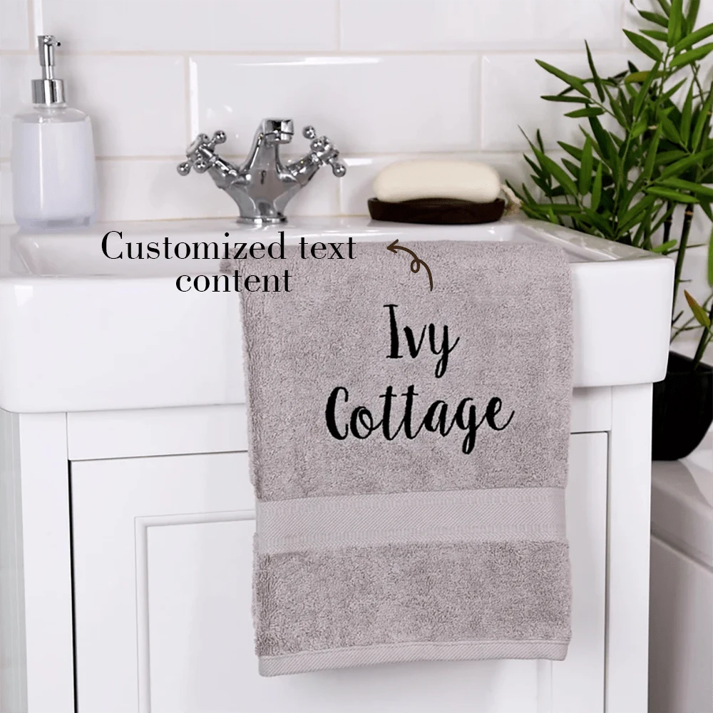 Personalisiertes besticktes, maßgefertigtes 100% ägyptisches ultraweiches Luxus-Hand-/Badetuch, Badezimmer Dekoration, Sommer-Strandaccessoires, Rückkehr zur Schule