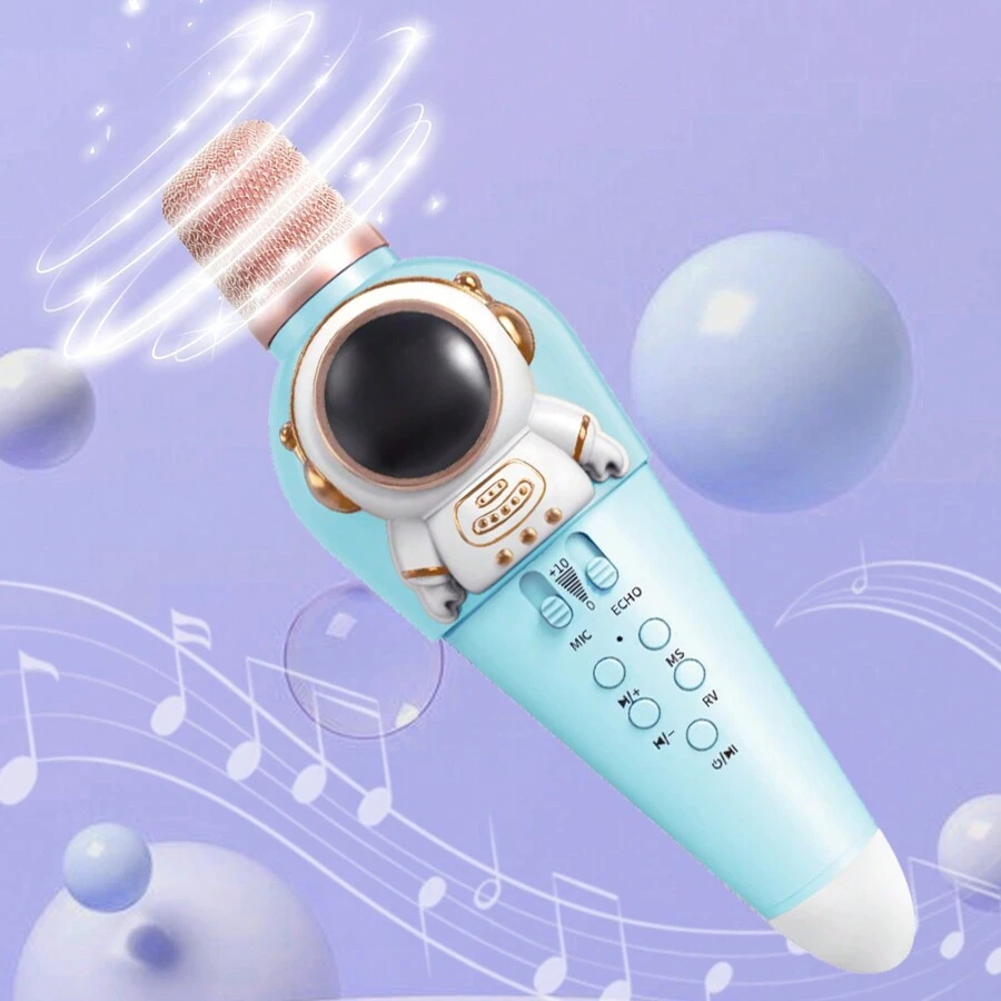 Micrófono inalámbrico de karaoke con luces LED, micrófono portátil, gran regalo para niñas, niños y adultos, disponible en dos colores a elegir