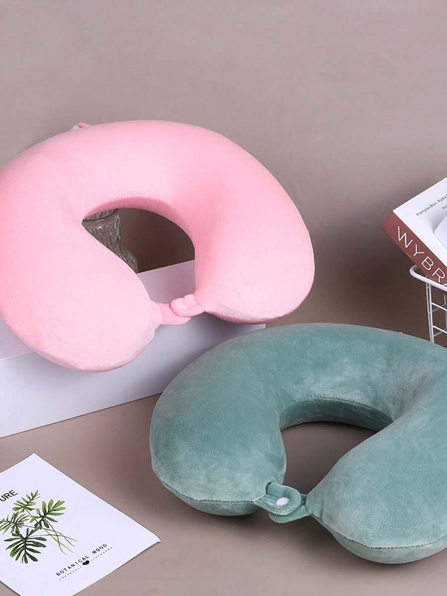 Cuscino da collo a forma di U in memory foam, caldo e confortevole, supporto per il collo, portatile per studenti, adulti, aereo, ufficio, auto