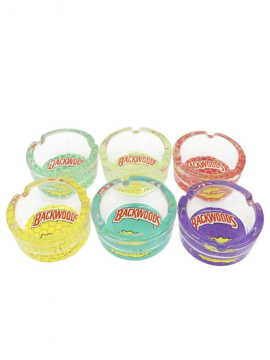 1 Peça Cinzeiro de Vidro Redondo BACKWOODS, Diâmetro de 65 mm, Cinzeiro Fendido, Acessórios para Fumar, Cinzeiro
