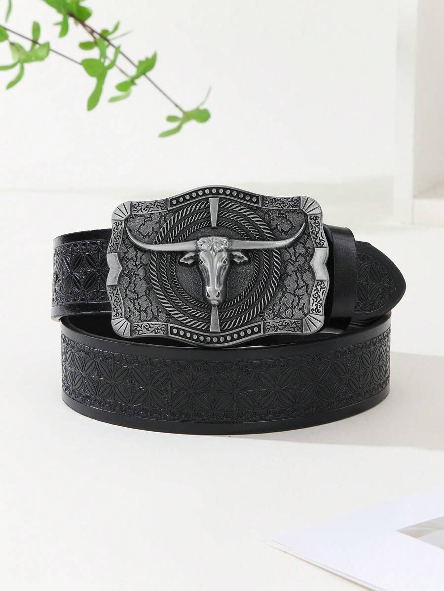 Nouvelle mode haute de gamme Ceinture de cow-boy occidentale personnalisée décontractée d'été pour hommes, école
