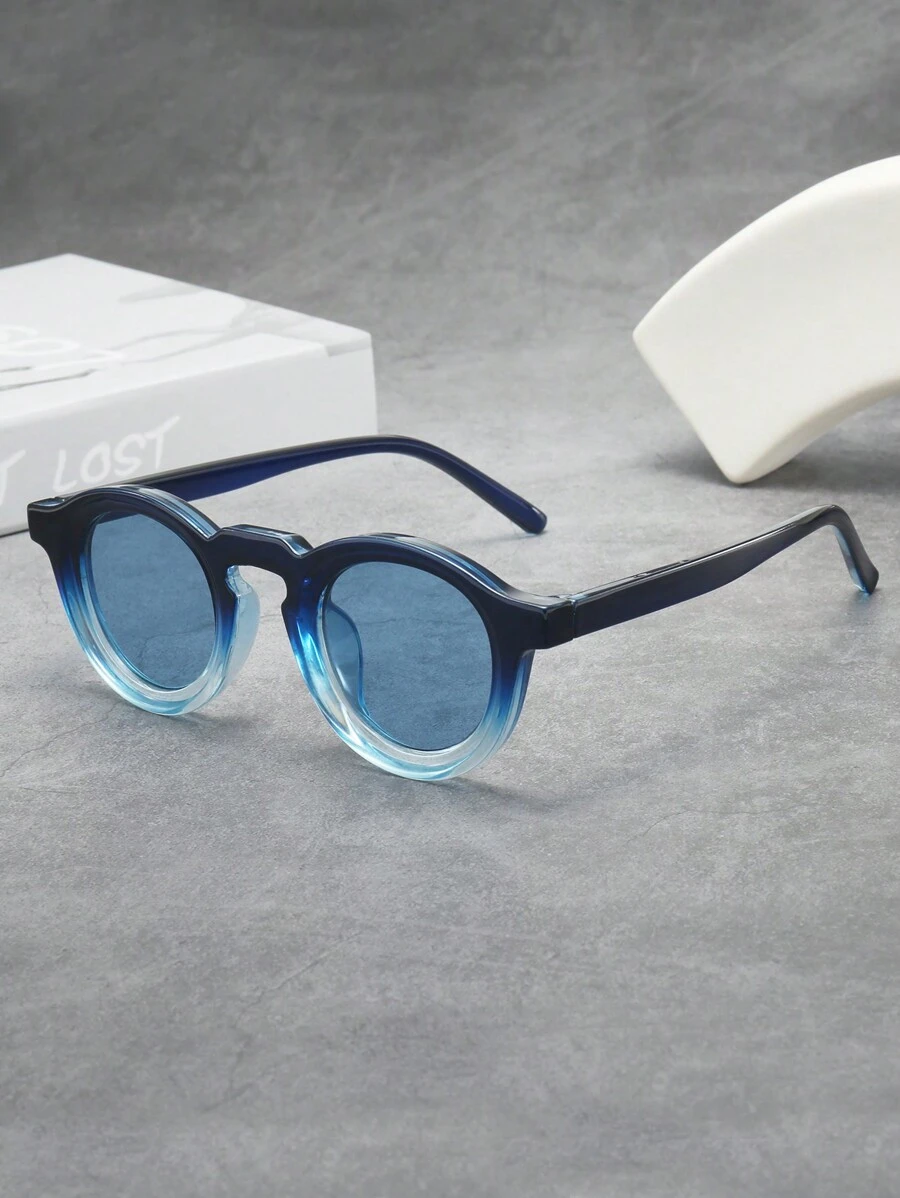 1 pièce Lunettes de mode minimaliste à monture ronde rétro unisexe, convenant pour la conduite, les voyages, les loisirs, les sports de plein air et l'usage quotidien pour les vacances d'été à la plage, les activités extérieures, les déplacements