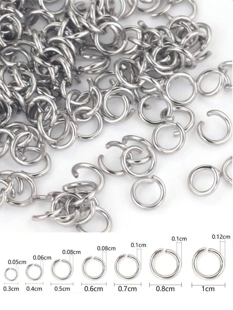 200pcs Stainless Steel Split Ring Connectors For Jewelry Making DIY Findings O-Ring Wholesale