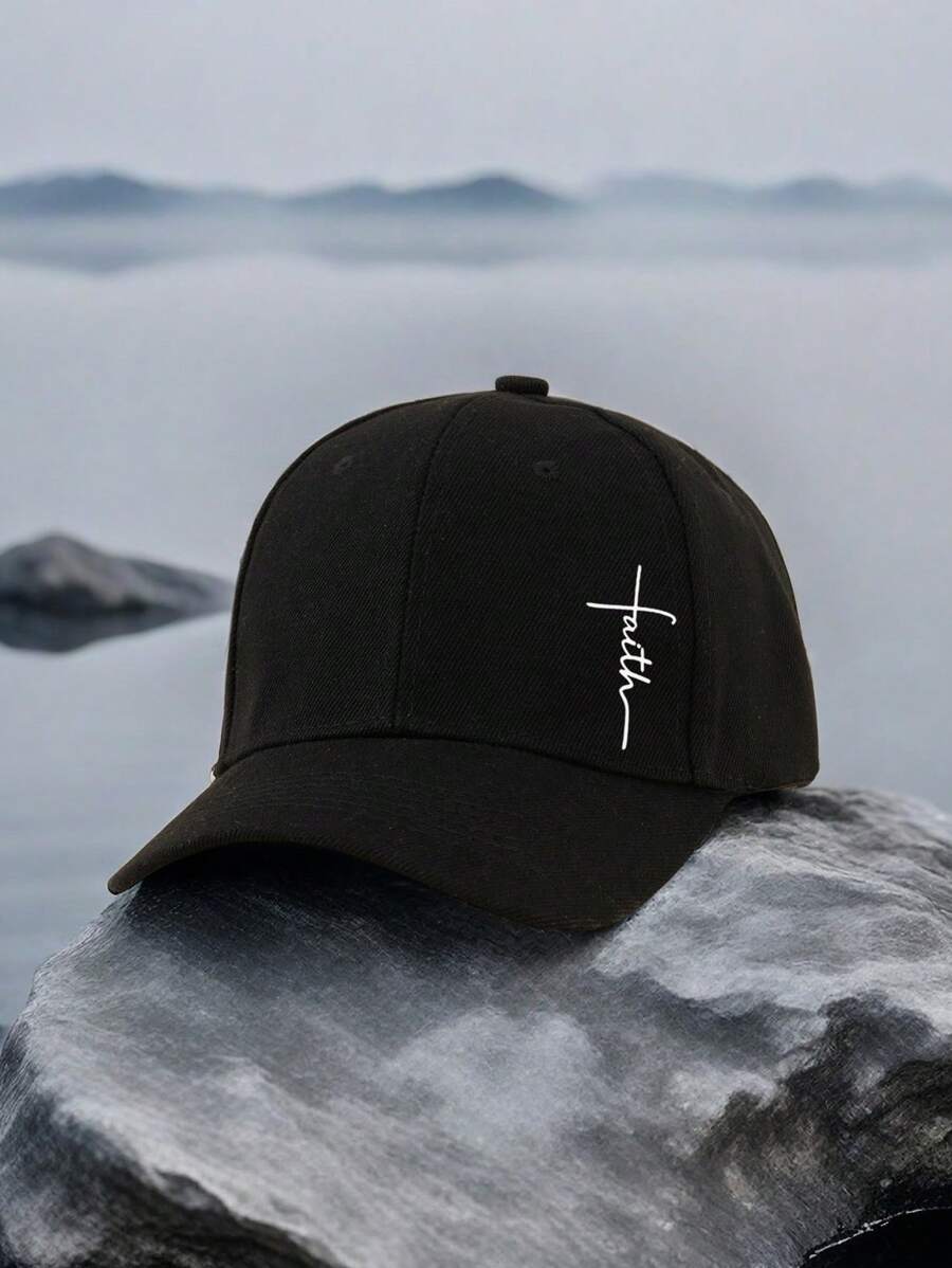 1 Piece Men Blessing Baseball Cap, Outdoor Casual Style All-Season Curved Brim Golf Hat, Hard-Top Fashionable Golf Hat, Adjustable Size, Suitable For Daily Matching, Holiday Gift