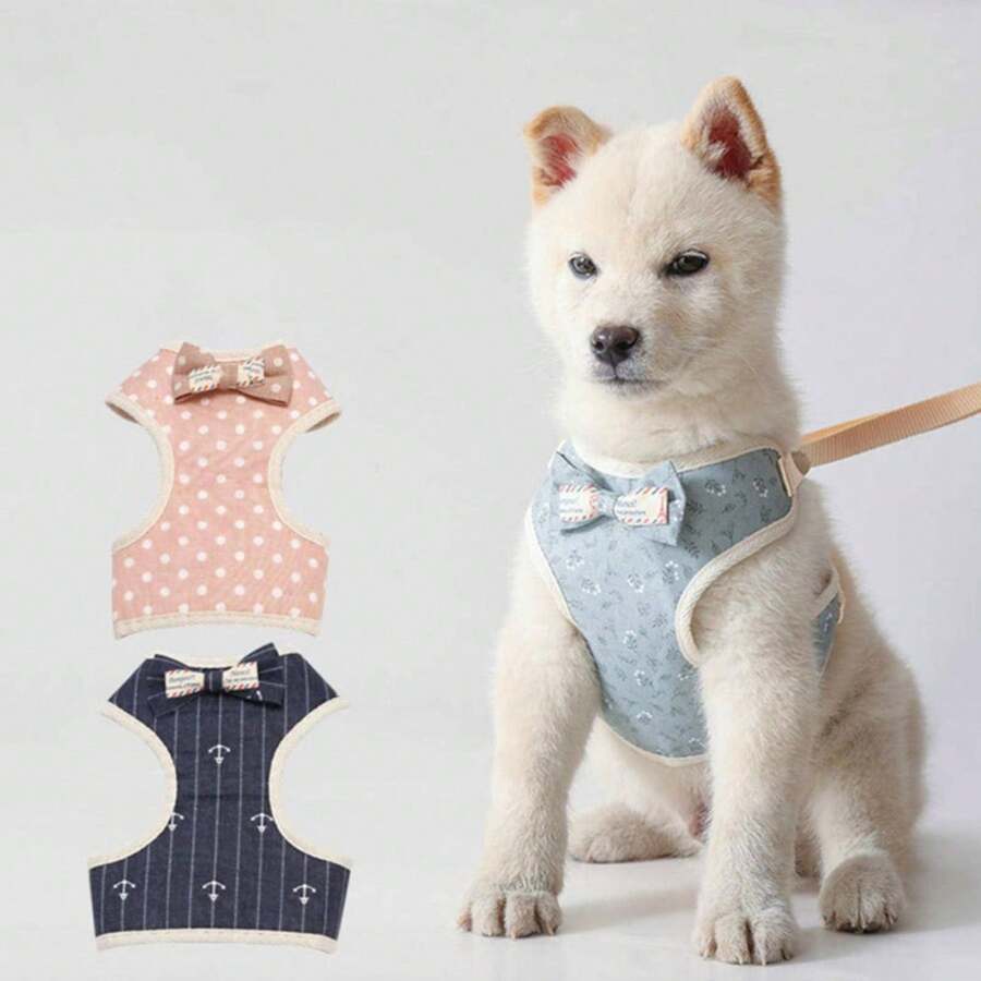 1pc Bow Knot Pet Leash, Cat Dog Walking Lead Leash, Pet Harness, Pet Vest