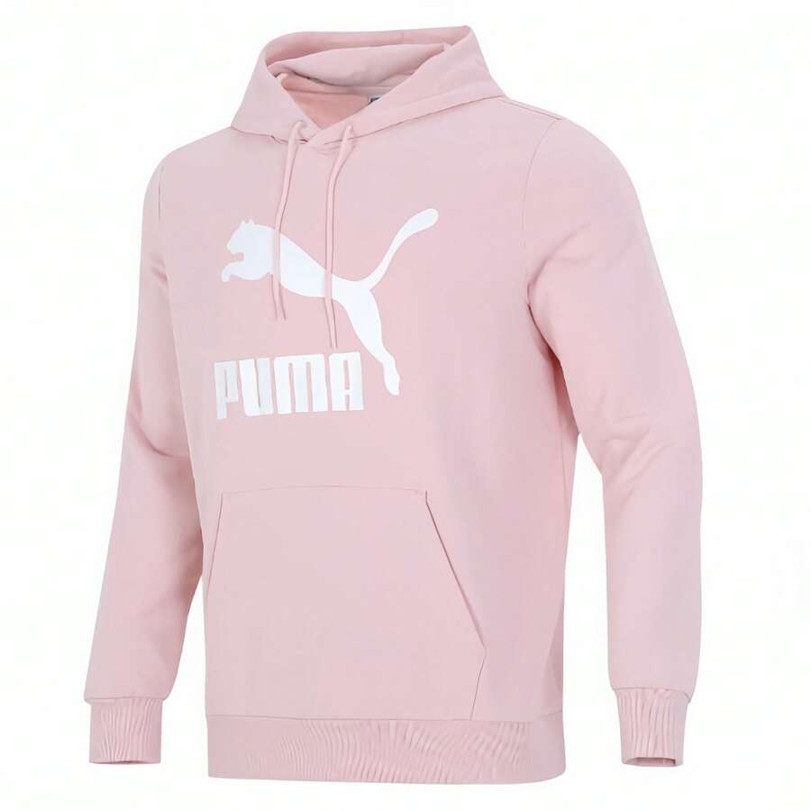 Puma Sudadera deportiva holgada y cómoda con capucha de punto para entrenamiento y uso casual