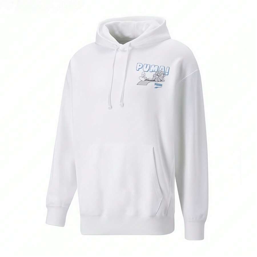 Puma Men's Letter Print Long Sleeve Casual Hoodie Sweatshirt