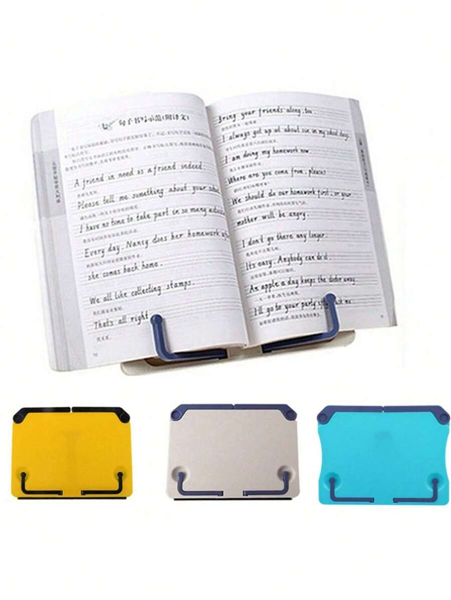 1pc Portable Reading Book Desk Stand Sheet Music Stand Adjustable Cookbook Holder