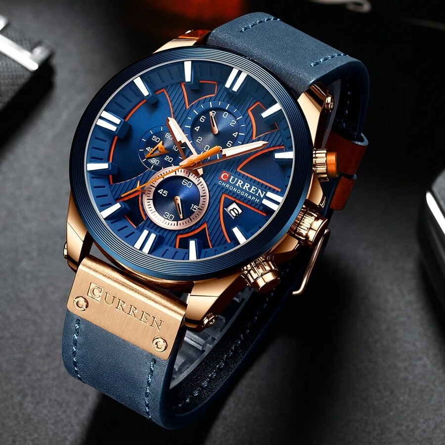 Curren Montre De Sport Multifonctionnelle Étanche Pour Homme Curren Avec Minuterie