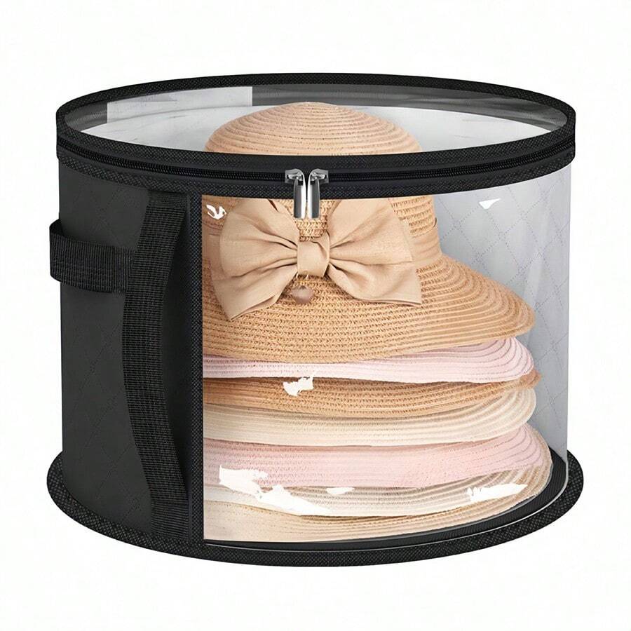 1pc Folding Circular Brimmed Hat Storage Bucket, Clothing & Hat Travel Organizer Box Drawer Wardrobe Organizer Closet Storage Quilted Bag Under-Bed Organizer Box Divider Clothes Bin Bag Clothes For Home Bedroom Back To School Dorm, For Sundries Underwear Lingerie, Foldable 6/7/11 Grids, Packing Essentials, Cover For Clothes Storage Drawer/Wardrobe Organizer/Closet Storage/Quilted Bag Under-Bed Organizer Box/Divider Clothes Bin Bag Clothes For Home Bedroom/Back To School/Dorm/For Sundries/Underwear/Packing Essentials/Cover For Clothes Storage