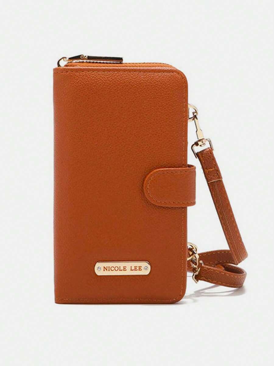 Women's 2-In-1 Handbag Yellow Small Phone Case Crossbody Wallet Detachable Strap Snap Closure Perfect For Everyday Use Or Travel Any Occasion