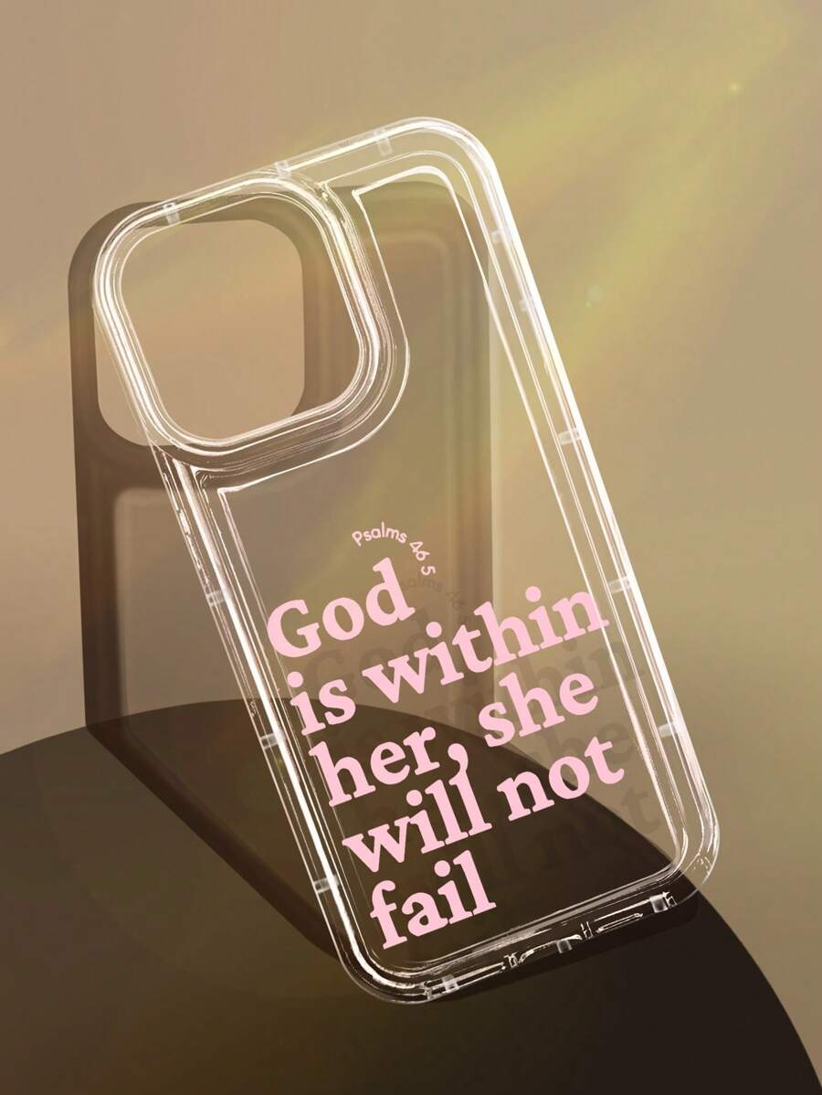 Funda de teléfono resistente a golpes y antideslizante con gráfico de letra minimalista de Jesús y eslogan de Apple, compatible con iPhone 11/12/13/14/15/16 Pro Max