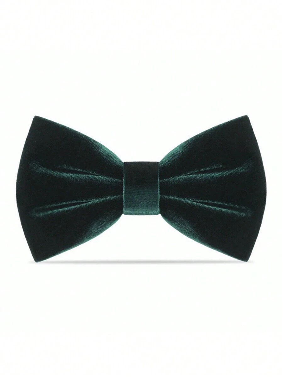 1 pieza Corbatín de hombre de poliéster sólido de terciopelo de alta gama, para boda, fiesta, banquete, atuendo formal, otoño/invierno