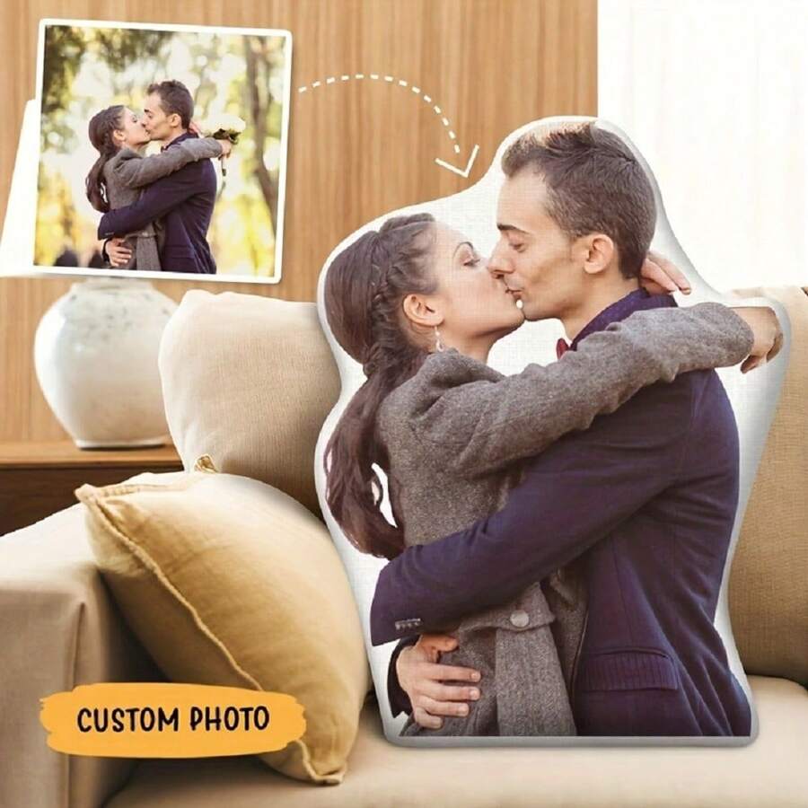 Customized Photo Throw Pillow - Personalized Family Picture, Double Sided High Definition Printing, Zippered Closure, Versatile Home Decor And Ideal Gift For Couples Washable Cute,Love,Soft Custom,Unique,Personalized Ideal Gifts For Boyfriend,Ideal Gifts For Girlfriend,Ideal Gifts For Friends,Ideal Gifts For Family,Ideal Gifts For Mom,Ideal Gifts For Dad Friends,Girlfriend,Boyfriend,Family,Mom,Dad,Son,Daughter For Birthdays,For Anniversaries Sofa,Bed,Car,Tea Room,Bedroom,Living Room