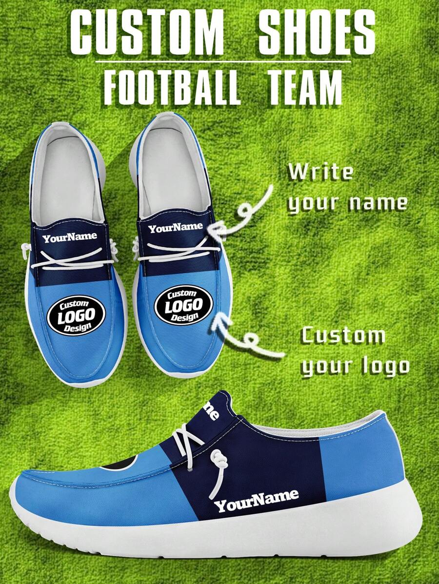 Men's Custom Logo Custom Name Loafers, Tennessee Football Designed Lightweight Comfortable London Sole Canvas Shoes For Spring, Summer, Autumn And Winter, Slouchy Loafers, Personalized Fun Unique Gift For Mom/Dad/Her/Him/Girlfriend/Boyfriend/Wife/Husband/Friend