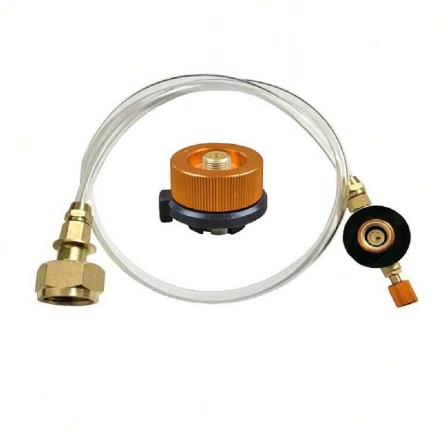 1 set d'adaptateurs de valve de bouteille de gaz butane rechargeable, équipement de camping en plein air