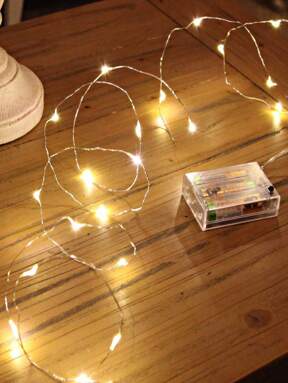 Led Fairy Lights Battery Operated, 1 Pack Mini Battery Powered Copper Wire Starry Fairy Lights For Bedroom, Twinkle Lights Mason Jar Lights Waterproof Firefly Lights DIY Party,Christmas, Parties, Wedding, Centerpiece, Decoration ,Valentine's Day Decoration( Warm White)