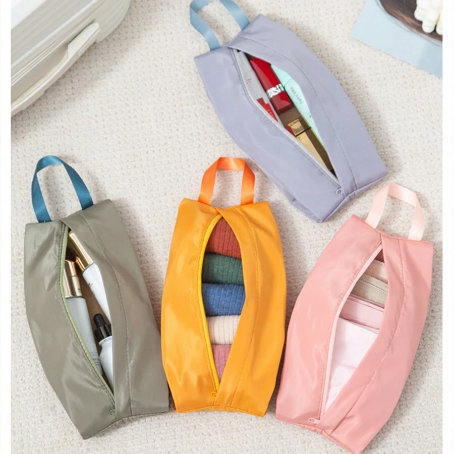 1pc Portable Travel Storage Bag, Sanitary Napkin Storage Bag, Socks Storage Bag, Underwear Storage Bag, Cosmetic Bag, Travel Suitcase Packing Bag, Student Multi-Functional Storage Bag, Suitable For Underwear, Socks And Cosmetics And Daily Necessities Storage - Durable Clothing And Necessities Storage Solution