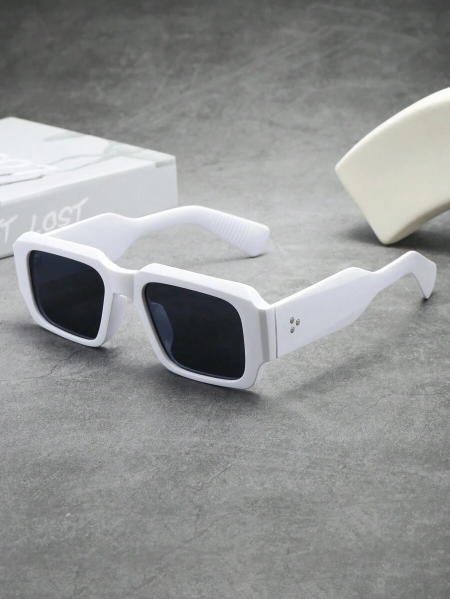 1 pièce Lunettes de mode minimaliste de haute qualité à monture carrée et épaisse pour hommes, convient pour la conduite, les voyages, les loisirs, les sports de plein air, la décoration quotidienne