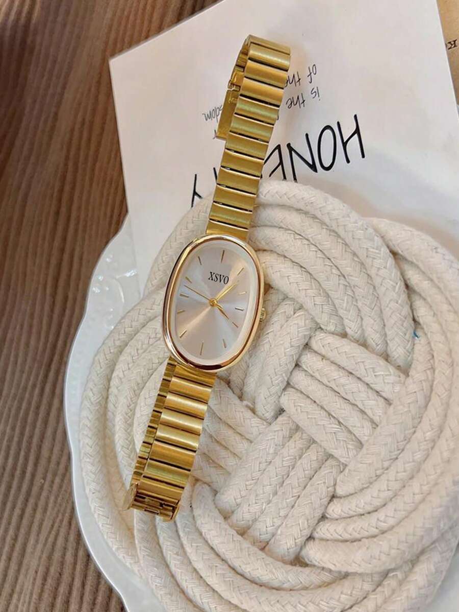 1 pieza Nuevo reloj para dama, con estilo y sencillo, de lujo, elegante y versátil con correa de bambú de cuarzo
