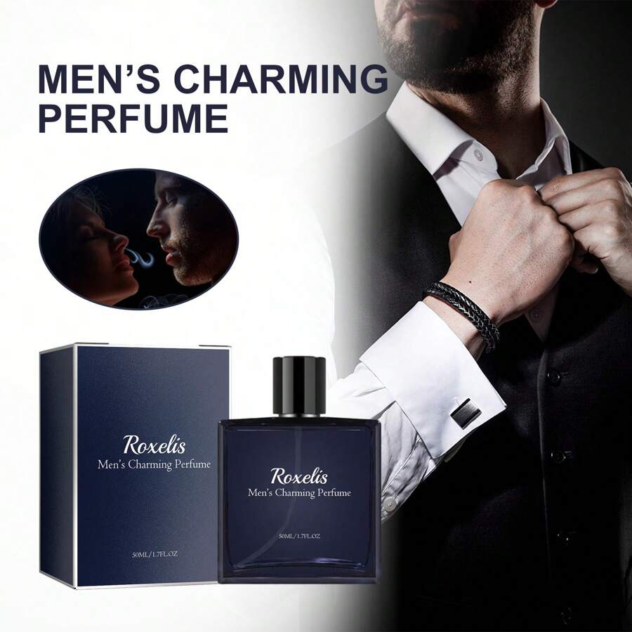 1pc 50ml Men's Charming Perfume, Natural Fragrance, Fresh Charm, Lasting Fragrance, Dating Atmosphere, Perfume