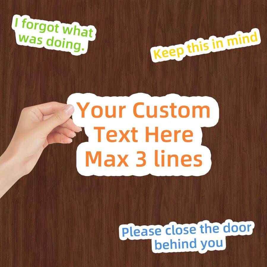 10PCS Custom Text PVC Stickers, Making Personalized Stickers, Using Quotes Or Your Favorite Text Stickers, Text Customization Content, Laptop Stickers, Water Bottle Stickers For Graduation, For Weddings, For Housewarming Dining Room, Living Room, Bedroom, Office, Tea Room, Home, Bathroom, School