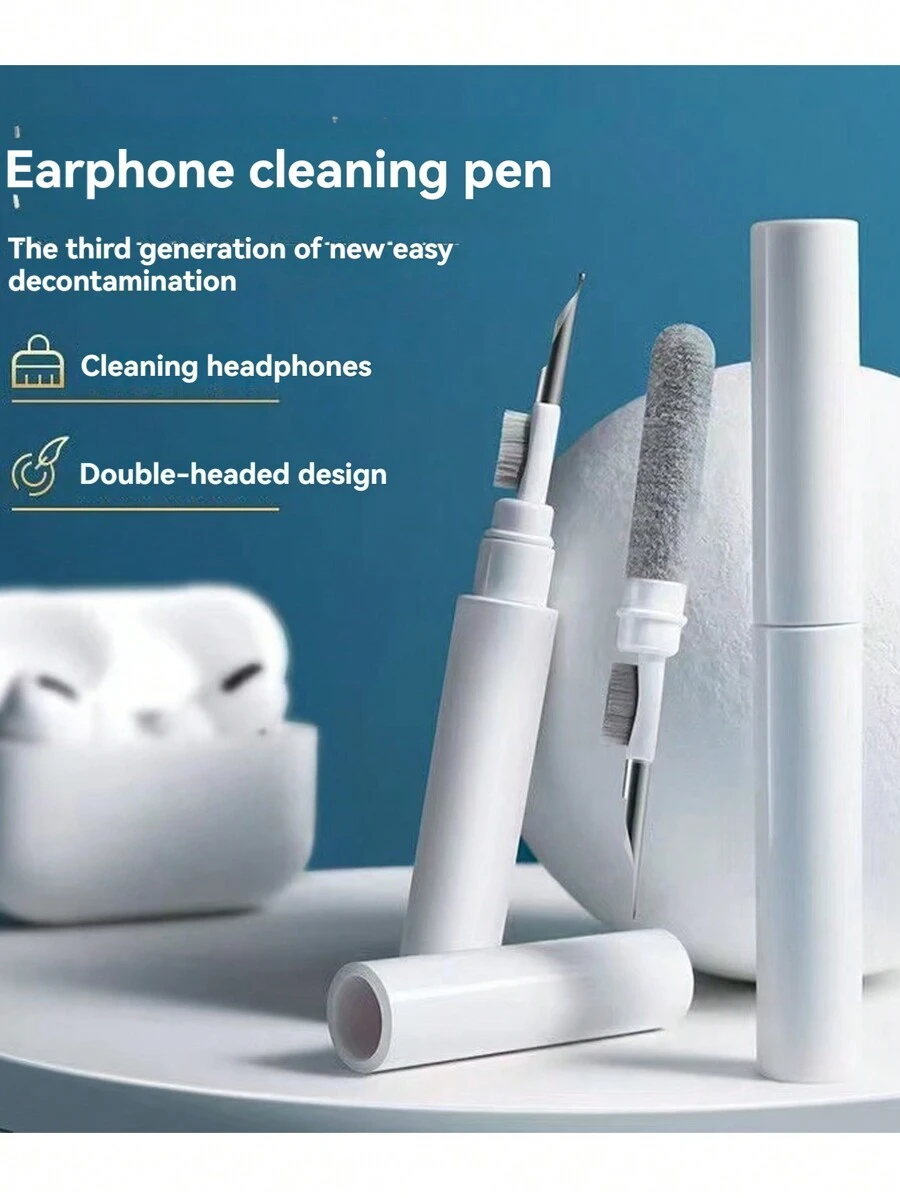 Cepillo de limpieza para auriculares - Cepillo de limpieza para teléfono móvil, computadora y teclado - Cepillo de limpieza portátil - Cepillo de limpieza multifunción de doble cabezal