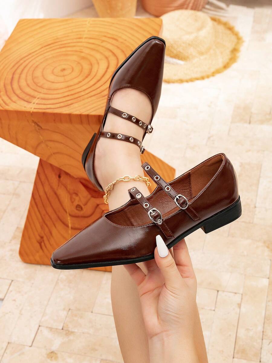 Szerokie płaskie buty, modne uniwersalne płaskie buty codzienne/do pracy