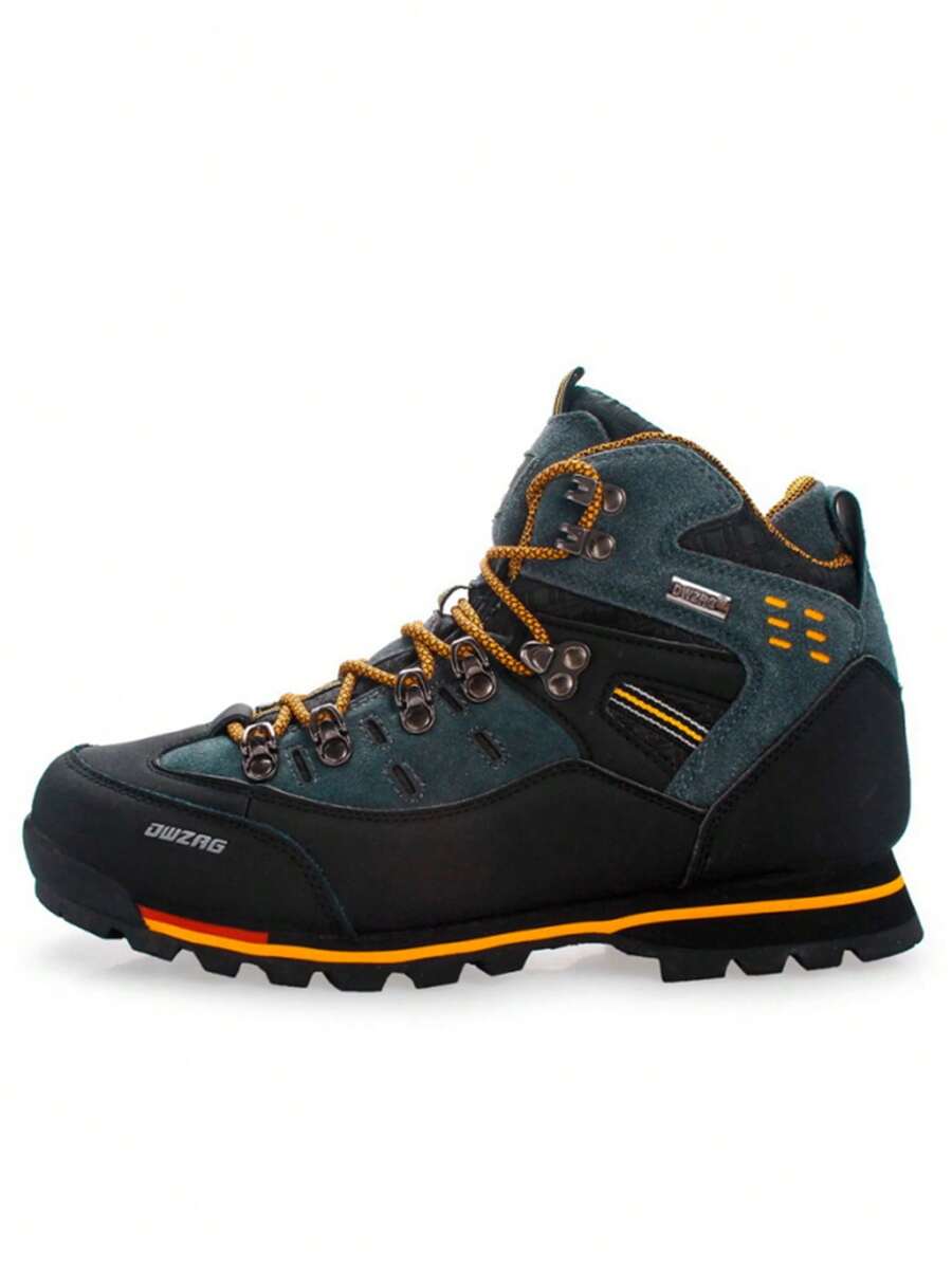 DWZRG 1 Paio Di Scarpe Da Trekking Alte Da Uomo In Pelle, Antiscivolo E Impermeabili, Sneaker Sportive Da Esterno