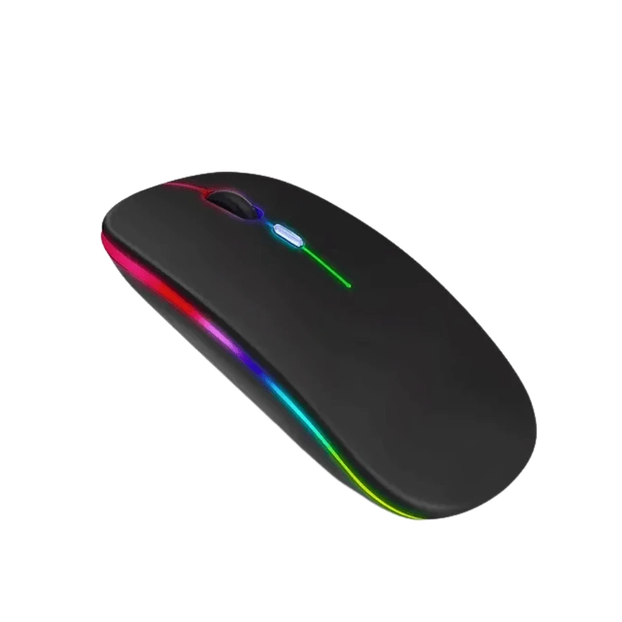Mouse Sem Fio Recarregável Led Rgb 2.4ghz Ultra slim óptico RF-6800C