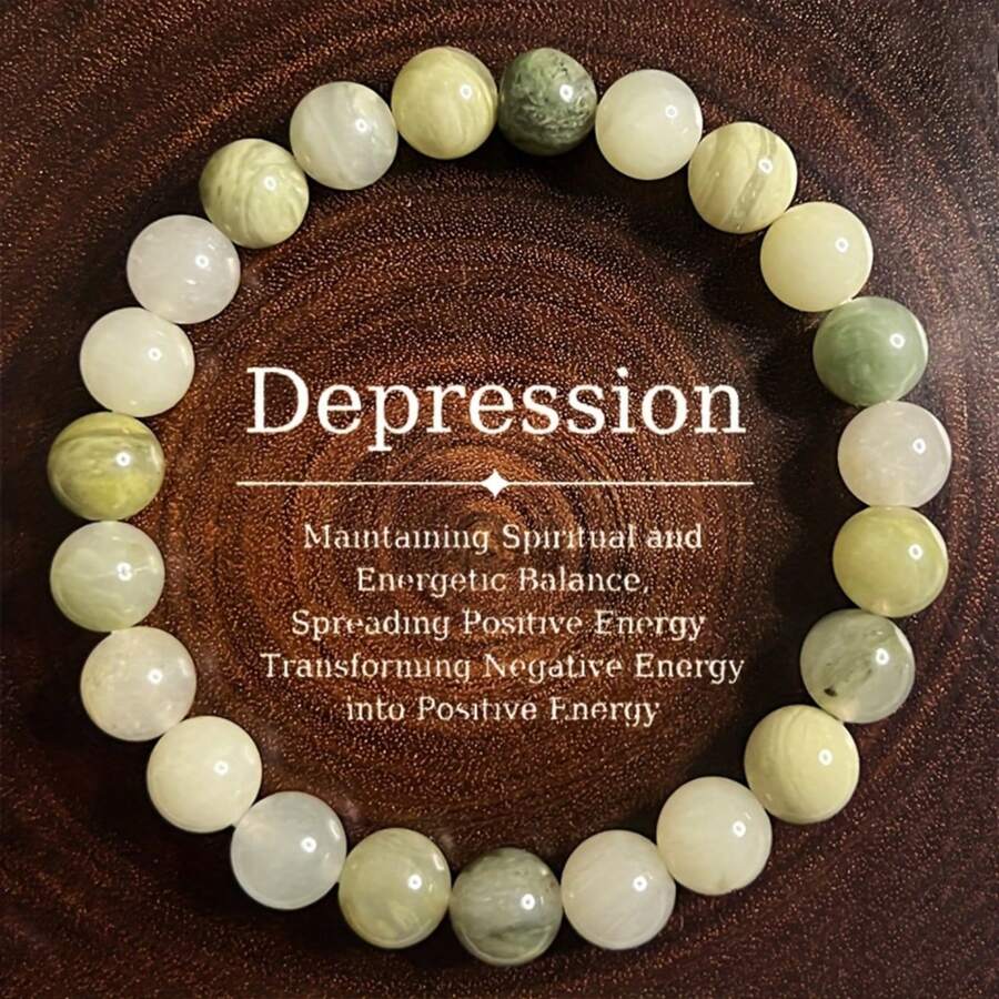 Energy Balance Bracelet, 8mm Agate Bracelet - Stress Relief Bracelet Homeopathic, Perfect Jewelry Gift