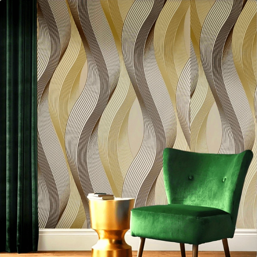Modern Luxury Abstract Striped Self-Adhesive Wallpaper - Peel And Paste, Waterproof, Detachable, Vinyl Internet Famous Background Wall For Lining Living Rooms, Bedrooms, And Drawers