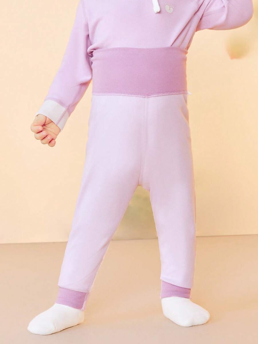 mini bala Children's High-Waisted Stomach-Protecting Thermal Underwear Pants Winter New Collection