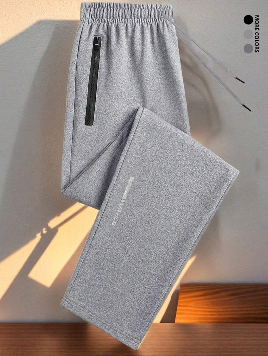 2024 Nueva de pantalones deportivos casuales tipo novio de otoño para hombres, pantalones de deporte de corte slim fit