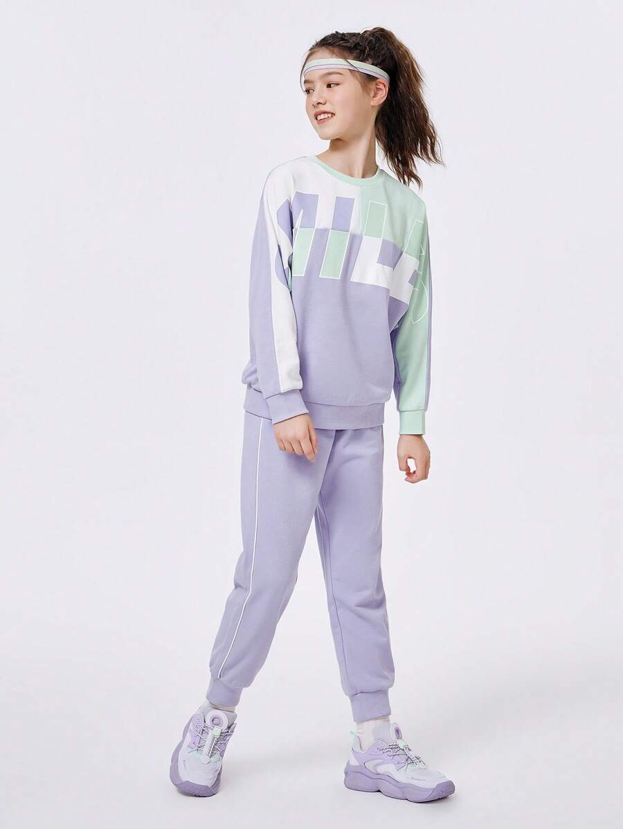 Balabala Meisjes Letter Print Sport Set 2024 Herfst Trendy Tweedelig