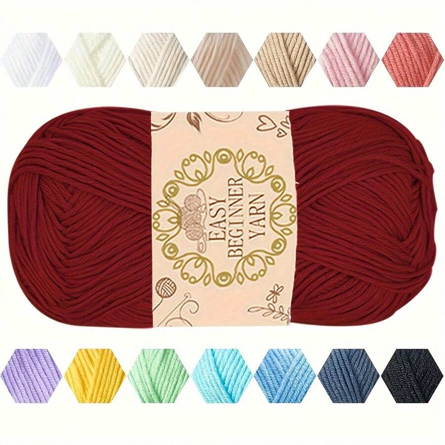 1pc Soft & Comfortable 100% Acrylic Yarn - Ideal For Crochet & Knitting DIY Projects - 4-Ply Hand Weaving, 50g/Pc, Best DIY Gift