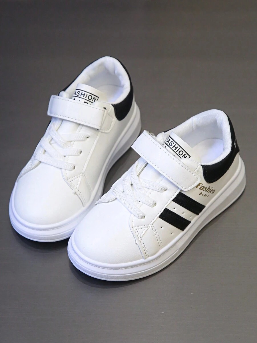 1 paar kinderen van 7-14 jaar oud casual sportschoenen PU met antislip, slijtvaste ronde neus en lage buitensportschoenen
