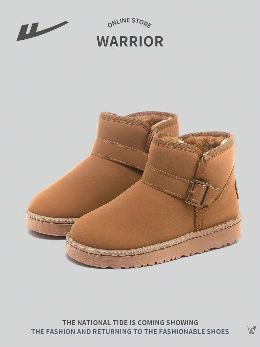 WARRIOR Damen Thermogefütterte hochgeschnittene Schneestiefel in Große Größen, modische bequeme, wasserdichte rutschfeste leichtgewichtige Winterschuhe