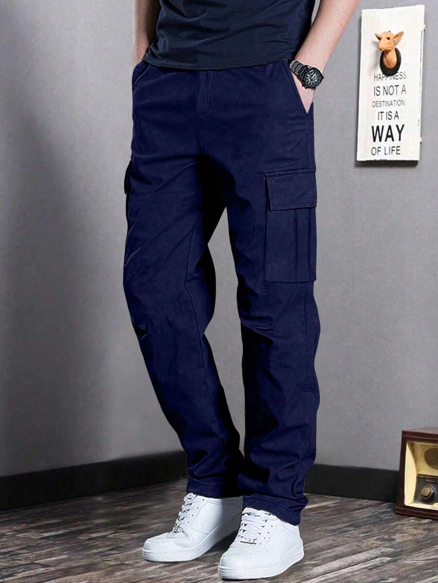 1 Stück Jungen & Jugendliche minimalistische Outdoor Sport Cargohose mit Mehrfachtaschen, Frühling & Herbst