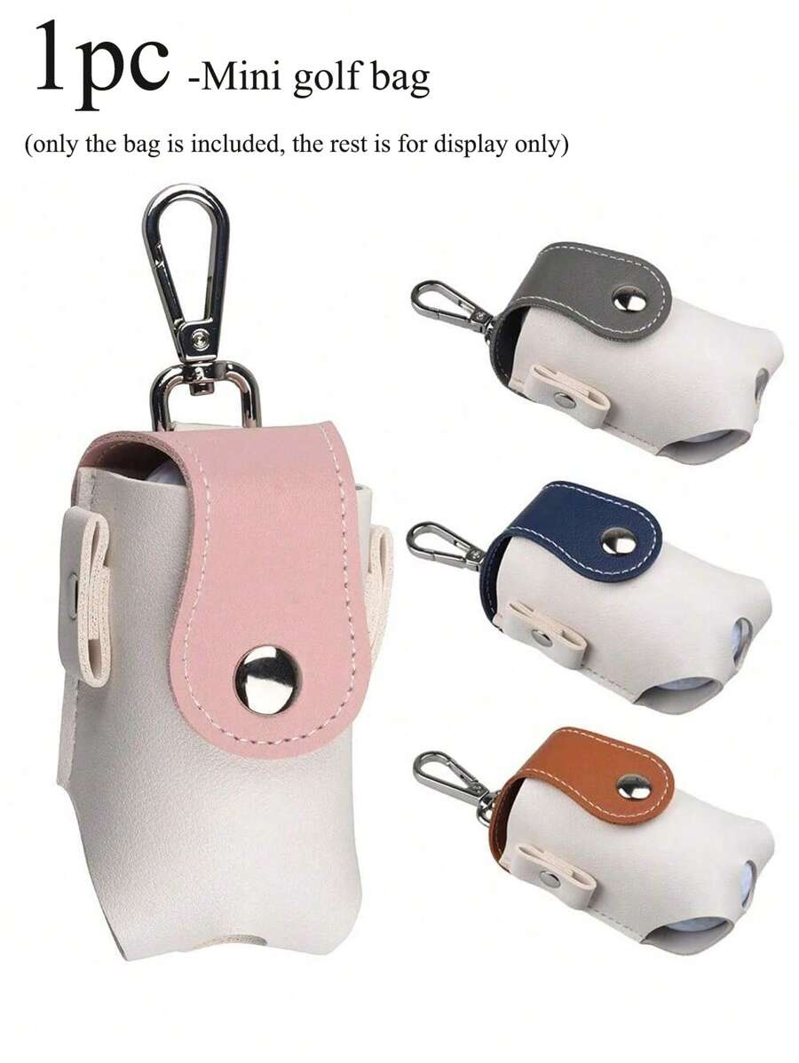 1pc Kleurrijke gestikte golftas, outdoor taille hangende sleutelhanger golf mini heuptas, draagbare golf beschermingstas, geweldig golfcadeau, kerstcadeau, geschikt voor dagelijks gebruik organizer opslag opbergtas organisatie