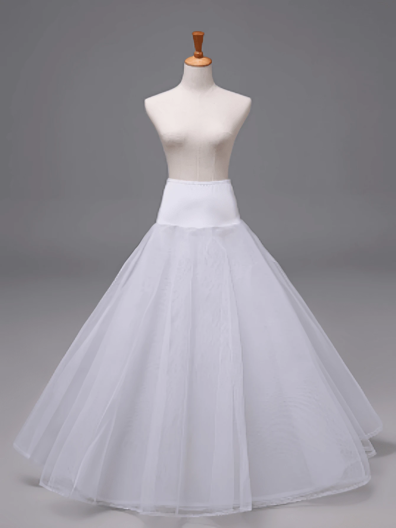 1 st. Dames Wit & Zwart A-lijn Elastische Stalen Hoepel Dubbellaags Ruffle Taille Bustier Baljurk Petticoat Tutu Rok Voor Bruiloft, Feest, Uitvoering