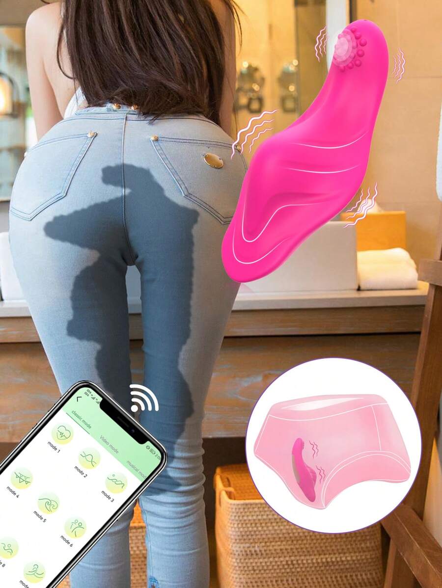 1PC APP Controlled Mini Vibrator Female, Wearable Panty Vibrator For Women,Wireless Wearable Sex Toys Underwear,Clitoris Stimulator,Vaginal Stimulator Introitus Massager,Long Distance Vibrator Masturbation Adult Goods Toy Sex Things Erotic Intimate Goods Sexual Wellness