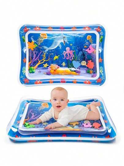 1pc Premium Inflatable Water Mat For Infants And Toddlers - Fun Activity Center For Tummy Time And Stimulation Growth