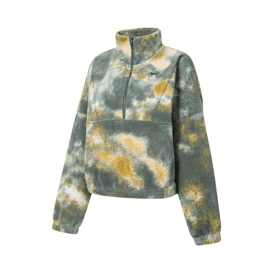 Nike Sudadera/Pullover para mujer AS W NK ONE TF TOP POLAR AOP, Sudadera de polar artificial FZ6970-338
