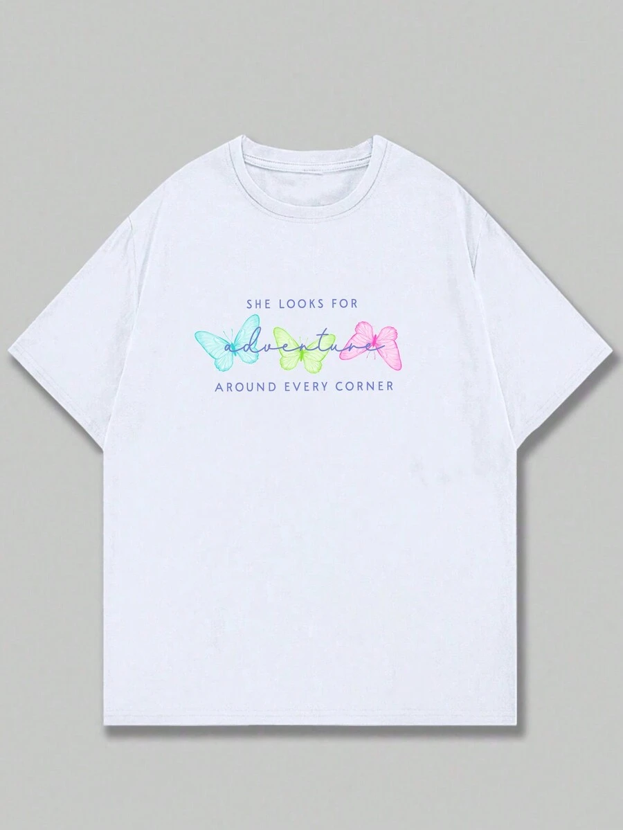 Camiseta Algodão Estampado T-shirt Unissex Simples Estilo Fofo Doce Confort Respirável Verão Elegante Unissex Masculino
